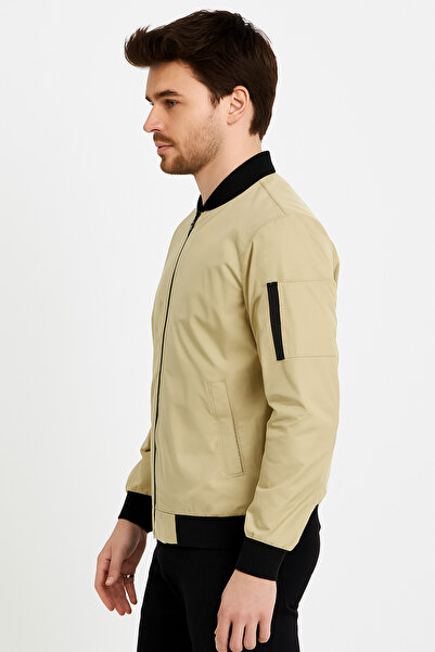 comstar Men's Zippered Stone College Windbreaker & Raincoat