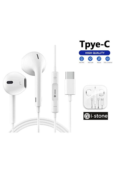 ERMER Iphone 17 / 16 / 15 Serileri İçin TYPE-C Mikrofonlu Kulakiçi Kablolu Kulaklık