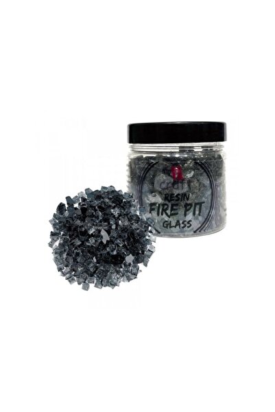 Pentart موقد نار من الراتنج الزجاجي الأسود