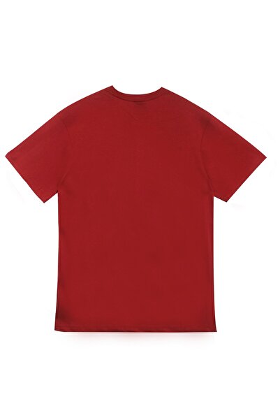 fame-stoned Plain Unprinted Unisex 100% Cotton Red T-Shirt