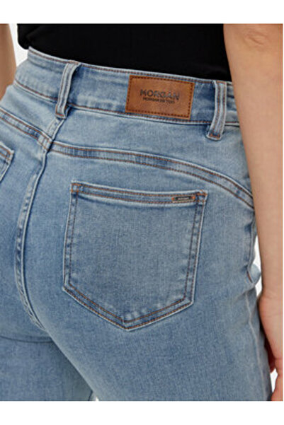 Morgan Γυναικείο τζιν μπλε MORGAN-222-PKELY 306 ΛΕΥΚΑΜΕΝΟ ΤΖΙΝ