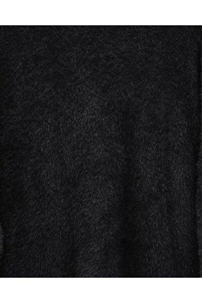 Modamorfo Bearded Long Loose Knitwear Tunic -Black