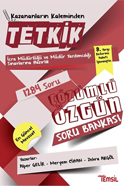 Temsil Kitap Tetkik İcra Müdürlüğü ve Müdür Yardımcılığı Sınavlarına Hazırlık...