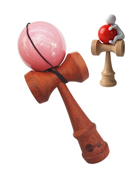 BV ξύλινο Kendama, ξύλινη μπάλα + αυτοκόλλητο για κινητό, 144KD