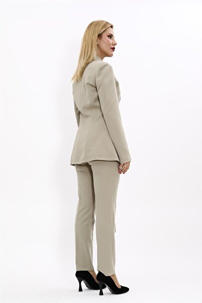 ÖNDER ÖZSOY Erkek Yaka Tek Düğmeli Klasik Ceket & Dar Paça Pantolon-Bambu