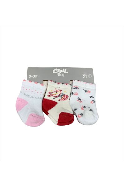 Civil Agenda 0-6 Months Baby Towel Socks Package-- 3 Pieces ---
