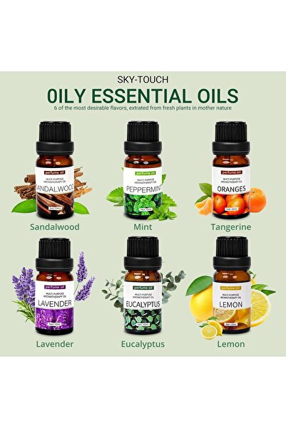 Generic SKY-TOUCH Essential Oils Set, 6 x 10mL