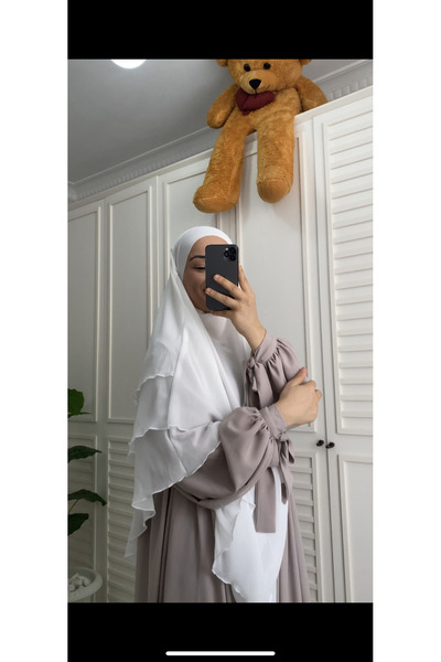 Hijab Sleeve Tied Dress Long Souffle Khimar