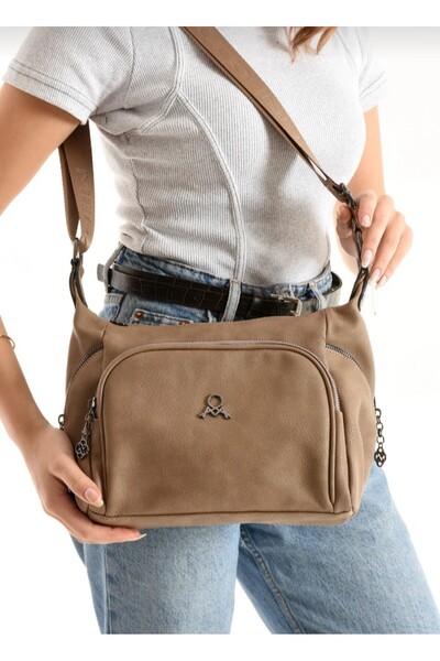 eflanmoda Geantă 0muz din piele moale Mega Polo pentru femei