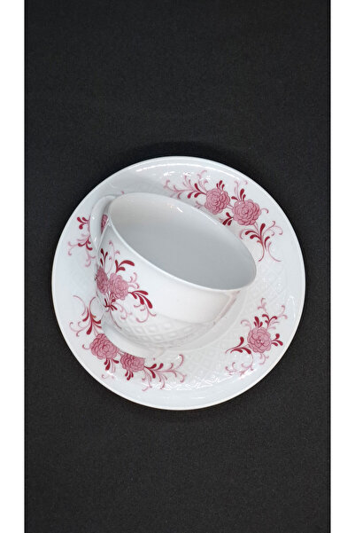 Bavaria Seltmann Weiden Pink Floral Vintage Porcelain Tea Cup 2 Pieces 170 ml