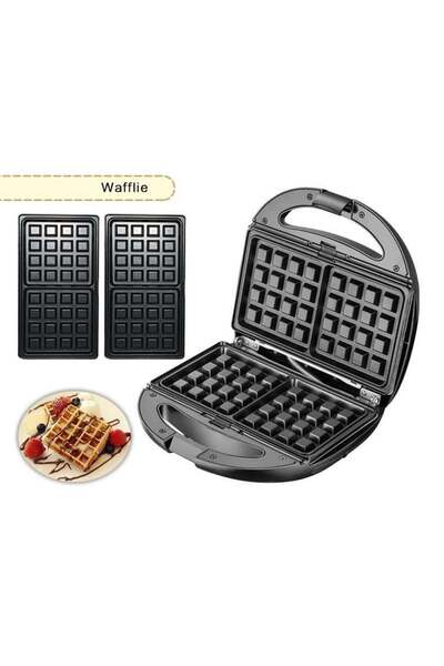 Empressco 6'lı 1 Arada Tost, Waffle, Donut, Ceviz Kurabiye, Sandviç Makinesi ...
