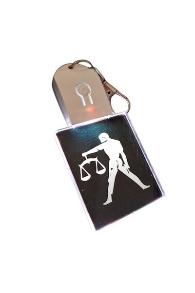 T&M Personalizare Breloc cu acril LED - Zodiac Balanță-v1 Horoscop cu baterie...