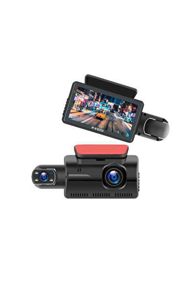 MaxTech Dual Lens 1440P Car DVR Camera, ecran de 3,0 inch, camera frontala si interioara, NIGHT VISION