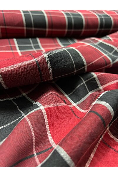Kumaş Sevdası Pamuk Ekose Kumaş Eni 150cm Elbise Gömlek Tunik vb Polyester İçermez,Dökümlüdür