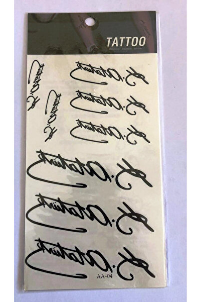 alsepeteavm Kemal Atatürk İmza Yapıştırma Sticker Dövme Geçici Dövme Temporar...