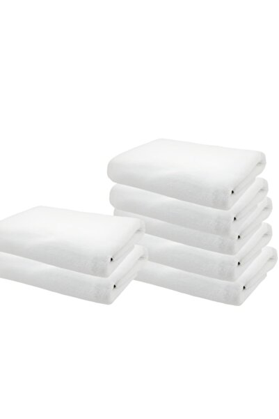 NEO Set 7 Portable Paper Towels, Cotton, 140 x 70 cm, for Travel, Very Absorbent, Super Soft, White,