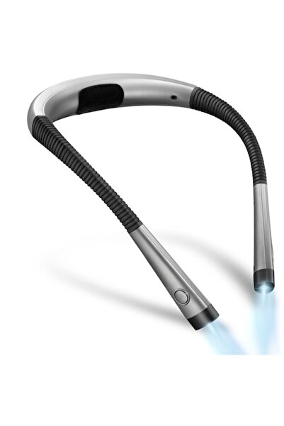 OEM Flexible Neck Reading Lamp, Multifunctional, 3 LED Light Types, 3 Intensity Levels, Gray