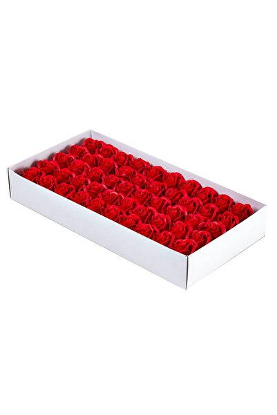 velve Cutie cu 50 randafiri din sapun, Rosu