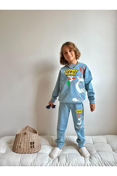 Kids Water Green Printed Top and Bottom Set