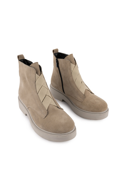 Emel Ayakkabı Hakiki Deri Lastikli Rahat Sade Hazır Taban Bot