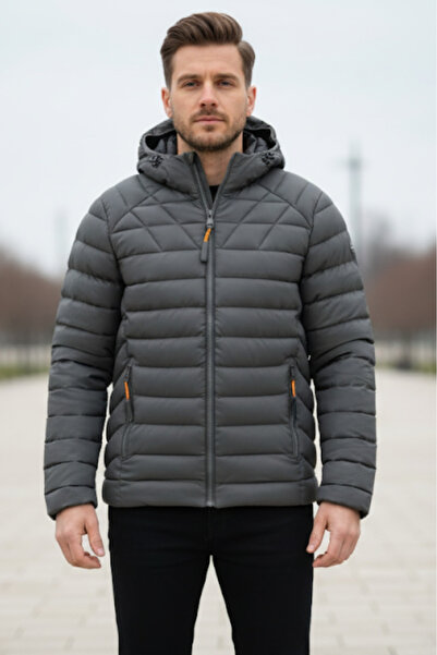 embody Jachetă bărbătească Fas cu glugă detașabilă, buzunare cu fermoar, kaki...