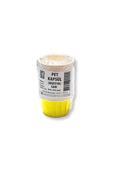 BENS Cake Paper Capsule Pet Yellow 25 Pcs
