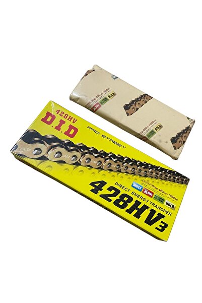 Yamaha Motosiklet Zincir 428 X 128 Bakla Oringli Gold DİD