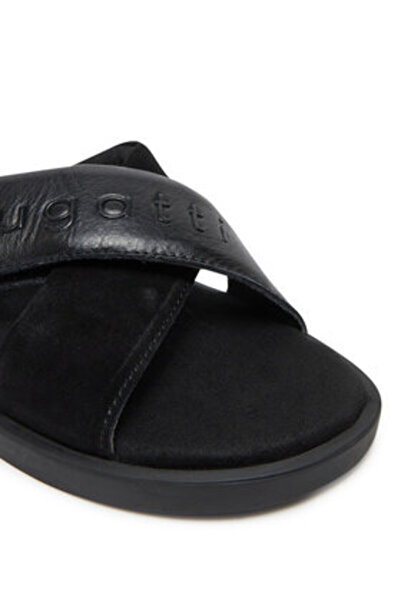 BUGATTI Ανδρικές σαγιονάρες μαύρες BUGATTI-321-ART80-1014 1010 ΜΑΥΡΕΣ / ΜΑΥΡΕΣ