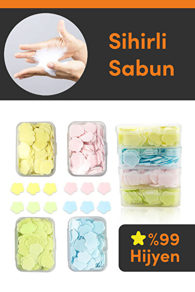 Mutfiko Sihirli Çiçek Sabun – Taşınabilir Tek Kullanımlık El Sabunu %99 Bakte...
