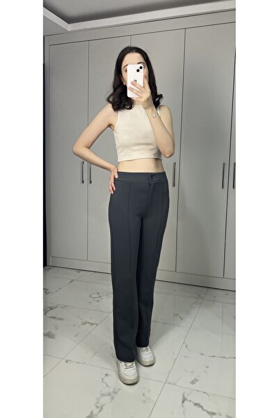 Aspendia Women's Spanish Flare Detailed Pants