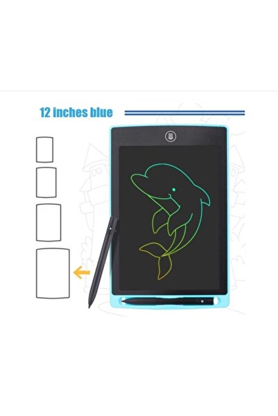 NEO Έγχρωμο ψηφιακό tablet 12 ιντσών, για γράψιμο και σχέδιο με οθόνη LCD, για παιδιά, 29 cm, μπλε,