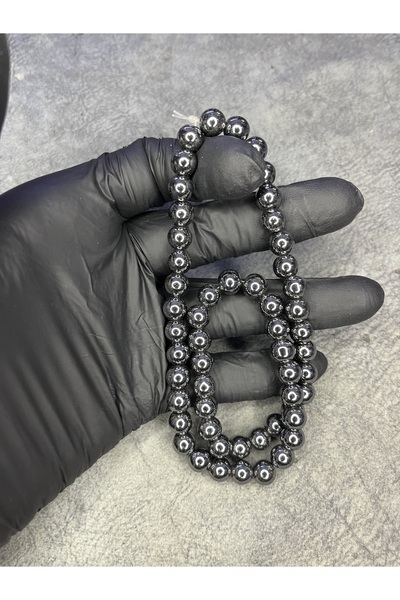 Mos Tespih Set original de piatră naturală hematit (un set are 50 de margele)