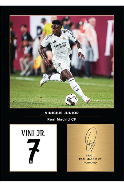 Emoda home Trove Wall Art – Vinicius Jr Signed A4 Photo Print, 20x30 cm Unfra...