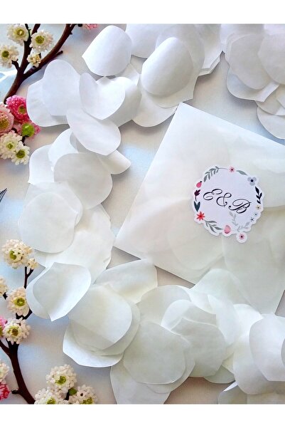 Armada 500 Yaprak, Her Zarfta 50 Adet Beyaz Ortanca Gül Yaprağı Bulunan Gelin...