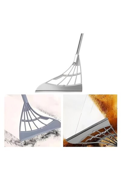 NEO Magic Broom Multifunctional Mop, Silicone, Telescopic Handle, Gray -