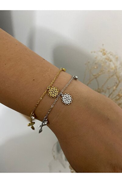 staınless steel زهرة الحياة سوار الصلب