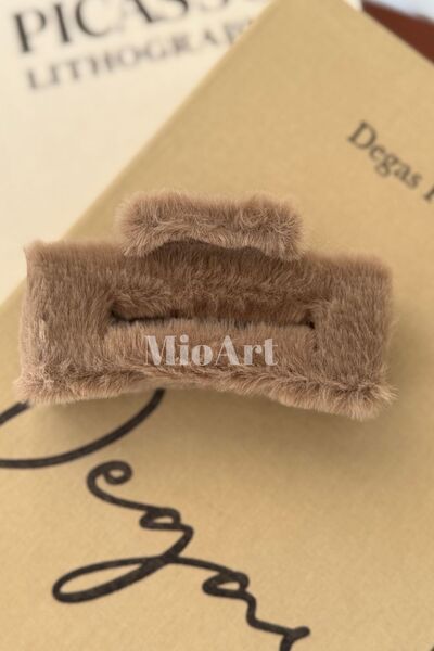 MioArt Agrafă de păr cu gheare de crab pentru femei de pluș, cu gheare de bla...