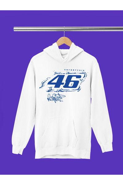 MAGORS سترة رياضية من القطن مطبوعة بأكمام طويلة من V.ROSSI VR46 مكونة من 3 خيوط