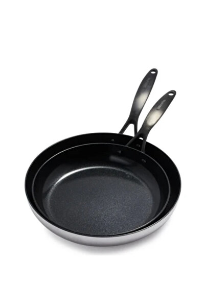 Greenpan Venice Pro Noir 2-Pack Thermolon ™   Ceramic Surface Frying Pan Set – 26 cm & 30 Cm, Induction Compatible