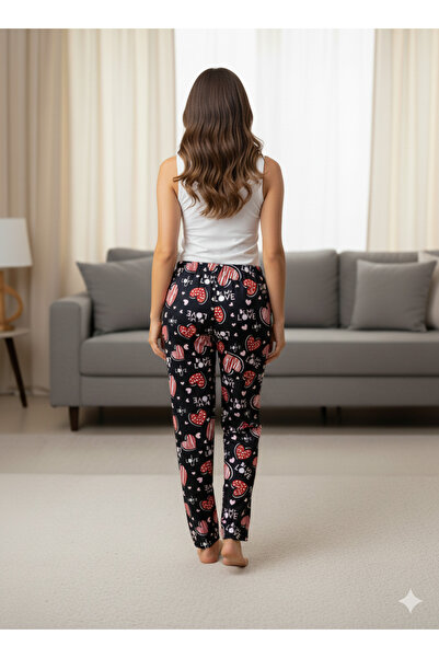 FOR MYSELF Women's Suede Winter Elastic Comfortable Pajama Bottoms