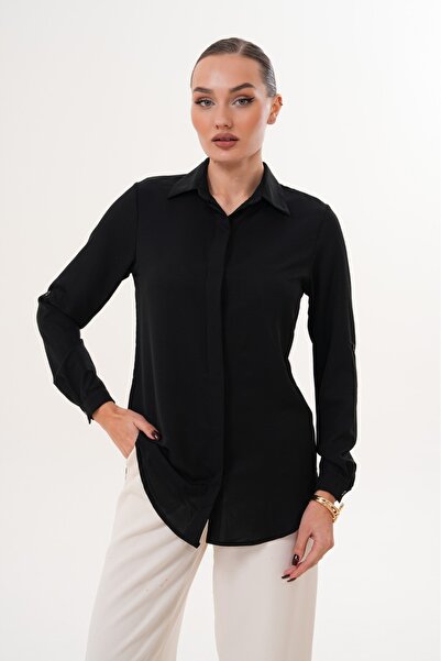 ZENA BY ÇETİN LEVENT Classic Long Sleeve Slim Fit Concealed Button Shirt