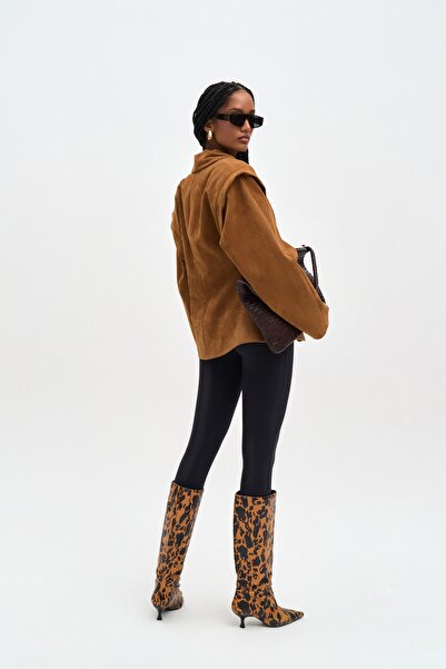 MAI STUDIOS CO. Bronte Omuz Detaylı Camel Blazer
