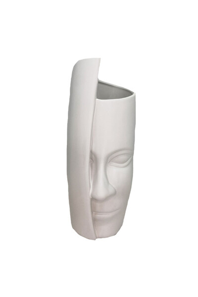 velve Vaza Venus Face, Alb, 21 x 9 cm