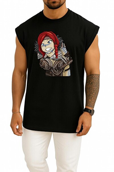 Bahriyeli Collection Oversize Guild Wars 2 Smite 2 Prototype Chest Design Tank Top