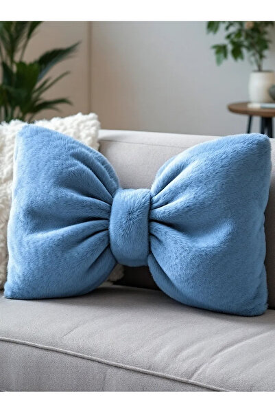 FARCY Pernă XXL cu aspect de fundă, umplută cu țesătură de pluș, fundă cu panglică, pernă cadou, pernă de îmbrățișare