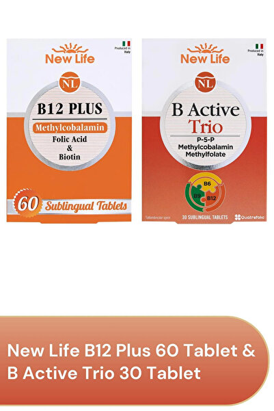 New Life B12 Plus 60 Tablet & B Active Trio Dil Altı 30 Tablet