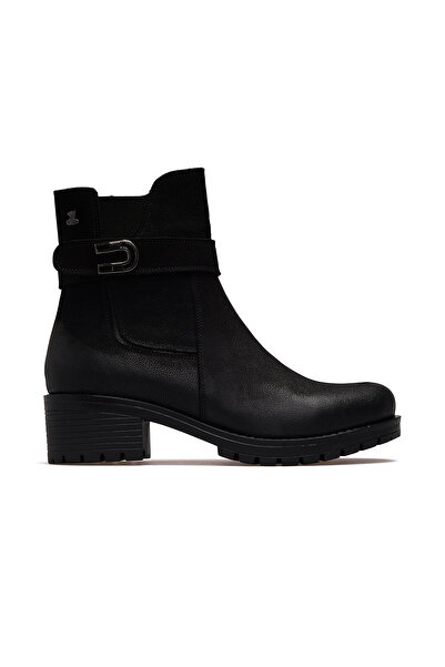 Venüs Kadın Hakiki Deri Casual Günlük Bot 25k 3376k Z Siyah Nubuk