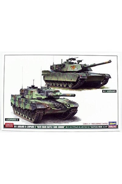 Hasegawa 30069 1/72 Ölçek, M-1 Abrams ve Leopard 2 NATO Ana Muharebe Tankları...