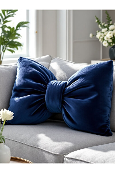 FARCY Подушка XXL з бантиком, наповнена плюшевою тканиною, з бантиком-стрічкою, подарункова подушка, подушка-кришка