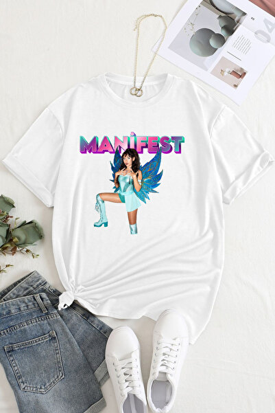 barsdepo Tricou Aisha Manifest cu imprimeu , supradimensionat Tricou alb unis...